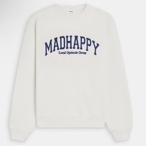 MADHAPPY campus fleece crewneck size L